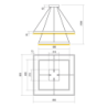 100W LED Pakabinamas šviestuvas FEBE 4000K Baltas 01-2918