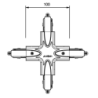 X-formos sujungimas 3F sistemai XA3B Juodas 1459371