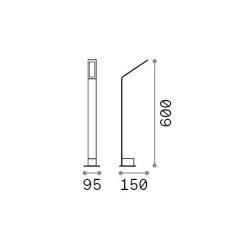 6,5W LED Pastatomas lauko šviestuvas takeliams AGOS 4000K Rudas IP54 326702