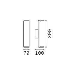 9,5W LED Sieninis lauko šviestuvas ETERE 3000K Juodas IP44 322193