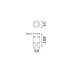 2W LED Įleidžiamas grindinis lauko šviestuvas ROCKET MINI 4000K Plieno spalvos IP68 212647