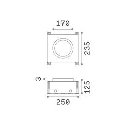 16W LED Įleidžiamas grindinis lauko šviestuvas TAURUS 3000K Plieno spalvos IP67 325699