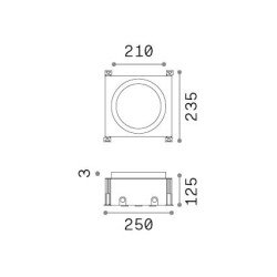 21W LED Įleidžiamas grindinis lauko šviestuvas TAURUS 3000K Plieno spalvos IP67 325729