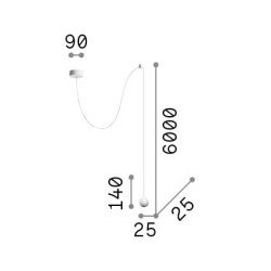 4W LED Pakabinamas šviestuvas ARCHIMEDE 3000K Juodas 328355