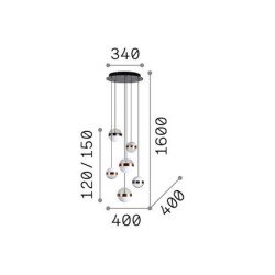 58W LED Pakabinamas šviestuvas GALAXY 3000K Juodas 321172