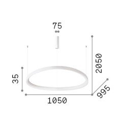 82W LED Pakabinamas šviestuvas GEMINI 3000K Žalvario spalvos 307701