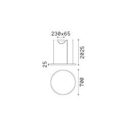 38W LED Pakabinamas šviestuvas ORACLE SLIM 3000K Juodas 304410