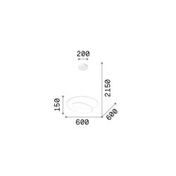 48W LED Pakabinamas šviestuvas OZ 3000K Juodas 304557