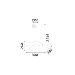 55W LED Pakabinamas šviestuvas OZ 3000K Juodas 269450