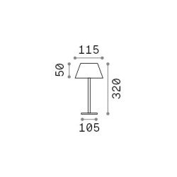 1,5W LED Dekoratyvinis stalo šviestuvas PURE 3000K Rudas 311661