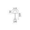 1,5W LED Dekoratyvinis stalo šviestuvas PURE 3000K Rudas 311661