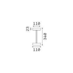 2W LED Dekoratyvinis stalo šviestuvas TOFFEE 3000K Baltas 311715