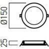 12W LED LED panelė 3000K Baltas FCR02WW MWH