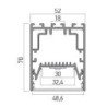 14,7W LED Pakabinamas šviestuvas XROPE 3000K Baltas RP50WW15 MWH