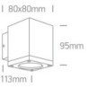 6W LED Sieninis lauko šviestuvas 3000K Antracito spalvos IP54 67138F/AN/W