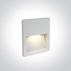 4W LED Įleidžiamas sieninis lauko šviestuvas 3000K Baltas IP65 68068A/W/W