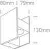 2W LED Sieninis lauko šviestuvas 3000K Aliuminio spalvos IP54 67336/AL/W