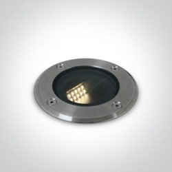 8W LED Įleidžiamas grindinis lauko šviestuvas 3000K Plieno spalvos IP67 69062/W