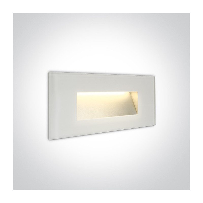 4W LED Įleidžiamas sieninis lauko šviestuvas 3000K Baltas IP65 68076A/W/W