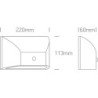 6W LED Sieninis lauko šviestuvas 3000K Antracito spalvos IP65 67396A/AN/W