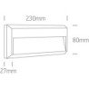 2W LED Sieninis lauko šviestuvas 3000K Baltas IP65 67388C/W/W