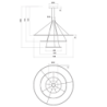 186W LED Pakabinamas šviestuvas ORBIT 4000K Juodas 01-2486