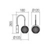 4W LED Interjero šviestuvas GIANET 3000K Juodas 01-4038