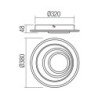 40W LED Lubinis šviestuvas OMA 4000K Baltas 01-4043