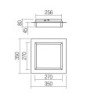 28W LED Lubinis šviestuvas PERIMETRO 3000K-6500K Juodas 05-973