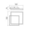 40W LED Lubinis šviestuvas SAMI 3000K-6000K Aukso spalvos 01-3999