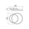 28W LED Interjero šviestuvas TARA 3000K-6000K Aukso spalvos 01-3991