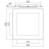 50W LED Interjero šviestuvas TATAMI 3000K-6500K Baltas 05-1001