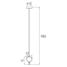 6W LED Pakabinamas šviestuvas PALLONCINI 3000K Baltas P0527