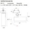 15W LED Įleidžiamas šviestuvas SHINEMAKER 3000K Baltas H0119