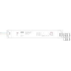 Pastovios įtampos LED maitinimo šaltinis 180W 24V IP20 LL1x180-CV24