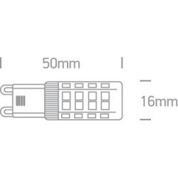 3,5W G9 Dimeriuojama LED lemputė 3000K CRI80 7103ALGD/W