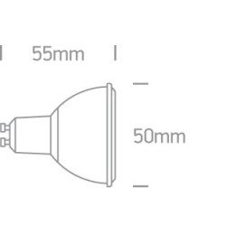 1W GU10 LED lemputė 3000K CRI85 7301CG/W