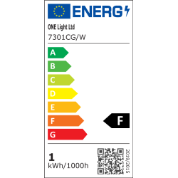 1W GU10 LED lemputė 3000K CRI85 7301CG/W