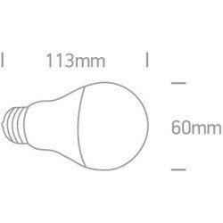 10W E27 LED lemputė 3000K CRI80 9G12B/W/E