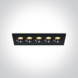 12W LED Įleidžiamas šviestuvas 3000K Juodas 50012H/B/W