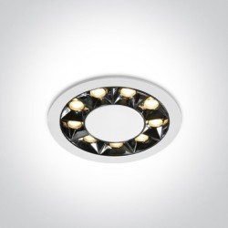 12W LED Įleidžiamas šviestuvas 3000K Baltas 10112X/W/W