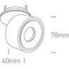 8W LED Įleidžiamas šviestuvas 3000K Baltas 11108LA/W/W