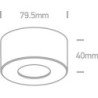 7W LED Lubinis šviestuvas 3000K Baltas 12107V/W/W