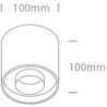 22W LED Lubinis šviestuvas 3000K Baltas 12122D/W/W