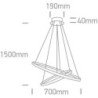 40W LED Pakabinamas šviestuvas 3000K Juodas 63054B/B