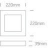 22W LED Plafonas 3000K Baltas 62122F/W/W