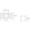 3W LED Priglaistomas šviestuvas 3000K Juodas 50103ATR/B/W