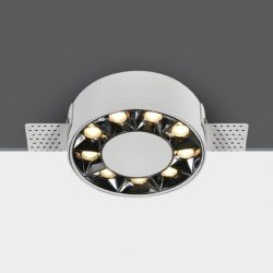 12W LED Priglaistomas šviestuvas 3000K Baltas 10112XTR/W/W