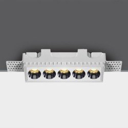 12W LED Priglaistomas šviestuvas 3000K Baltas 50012HTR/W/W