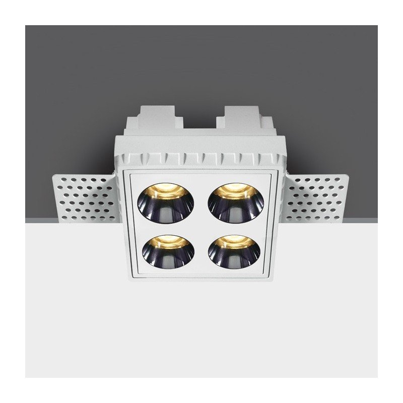 10W LED Priglaistomas šviestuvas 3000K Baltas 50110HTR/W/W